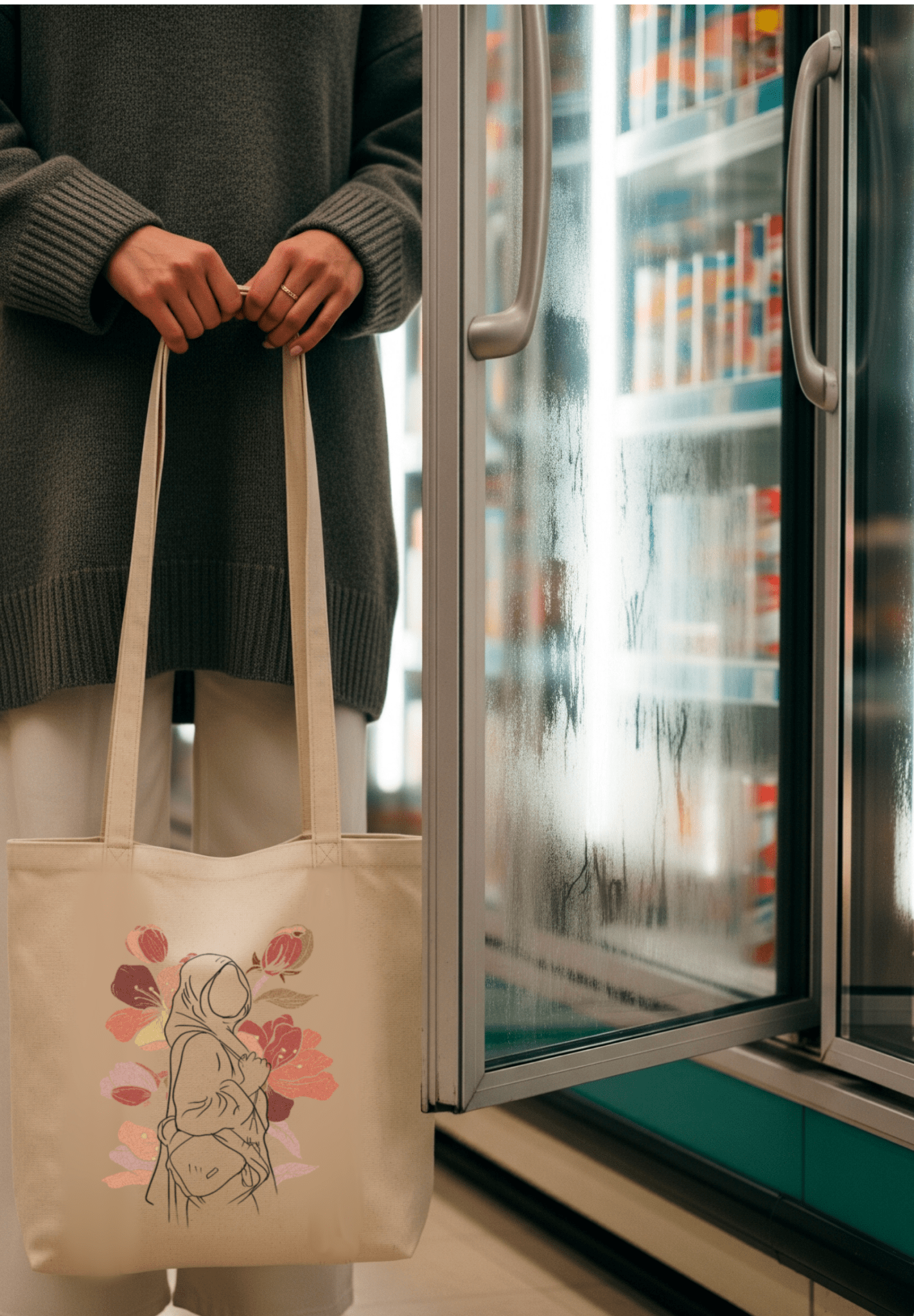 Tpte bag seni'stuff , sac fourre tout, floral simple chic et élégant pour le quotidien