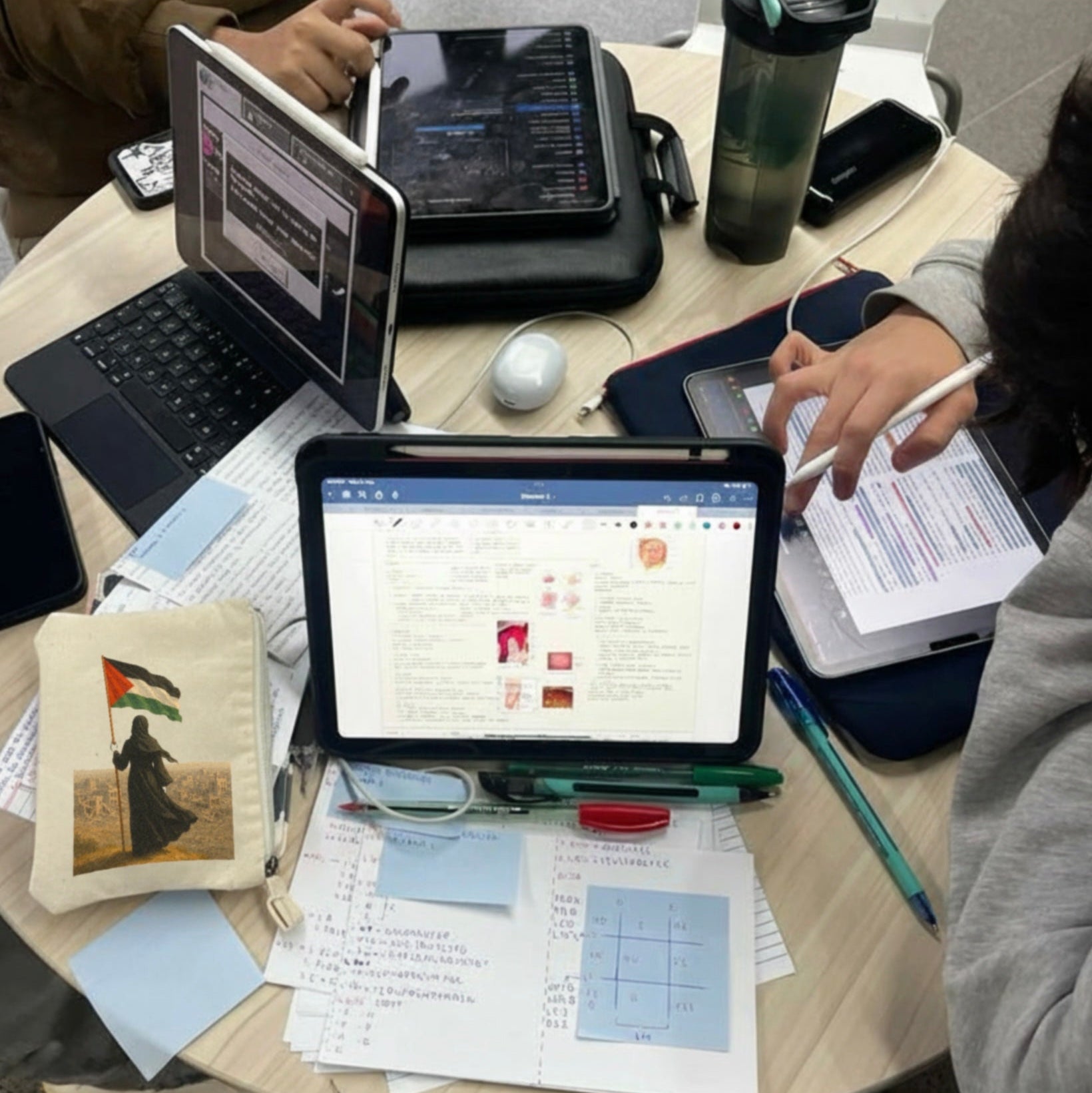 Pochette coton écru palestine – Résilience - Seni'Stuff