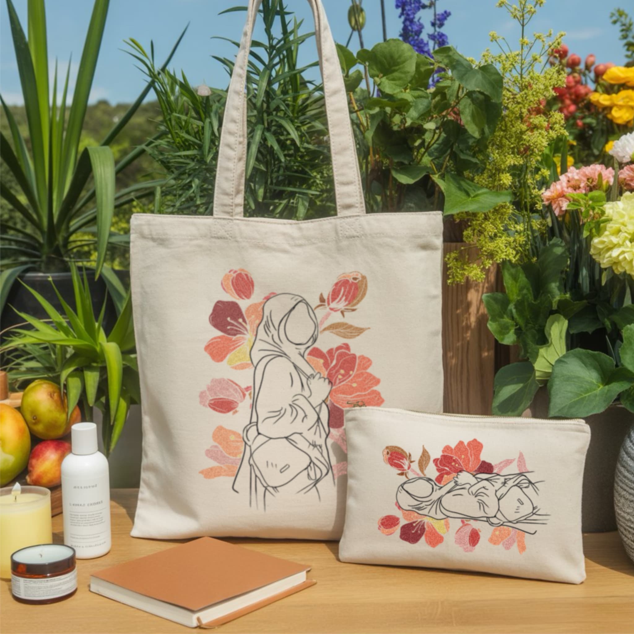 Duo Neutral - Florale - Seni'Stuff